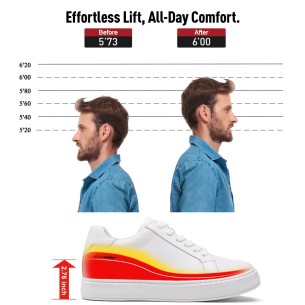 GOLDMORAL Premium Height Increasing White Sneakers... 2