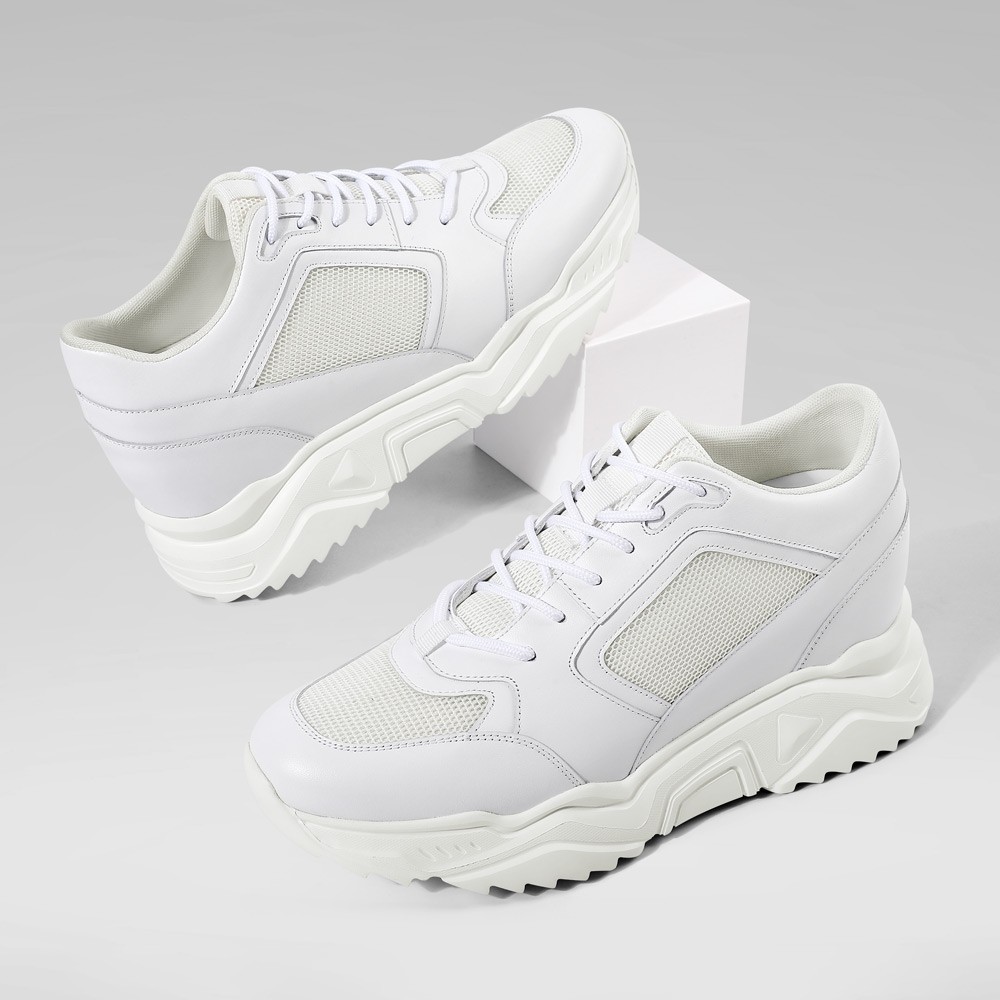 GoldMoral Men’s White Leather...